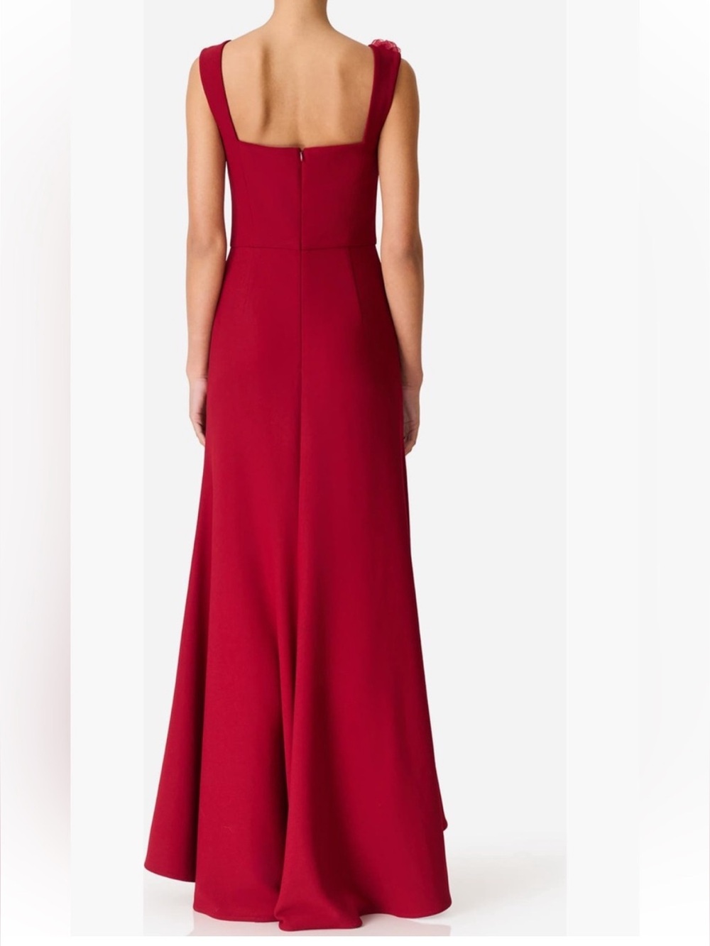 Elliatt Evanora Red Wine high low 3d floral applique maxi gown dress Small New - Picture 2 of 4